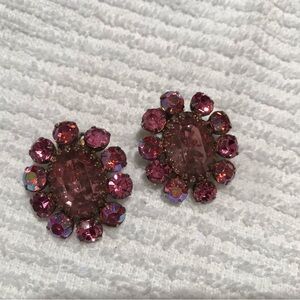 Elegant Pink Crystal Earrings